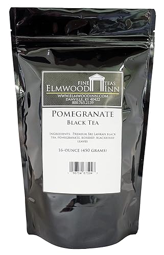Elmwood Inn Fine Teas, Pomegranate Black Tea, 16-Ounce Pouch