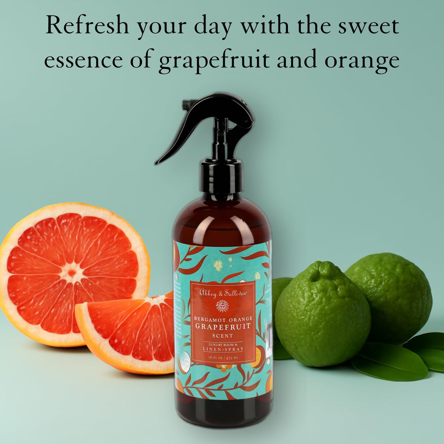Abbey & Sullivan Linen Spray, Berg. Orange Grapefruit, 16 oz