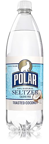 Polar Beverages Seltzer, Toasted Coconut, 33.8 Fluid Ounce (Pack of 12)