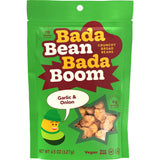 Bada Bean Bada Boom - Plant-Based Protein, Gluten Free, Vegan, Crunchy Roasted Broad (Fava) Bean Snacks, 110 Calories per Serving, Garlic & Onion, 4.5