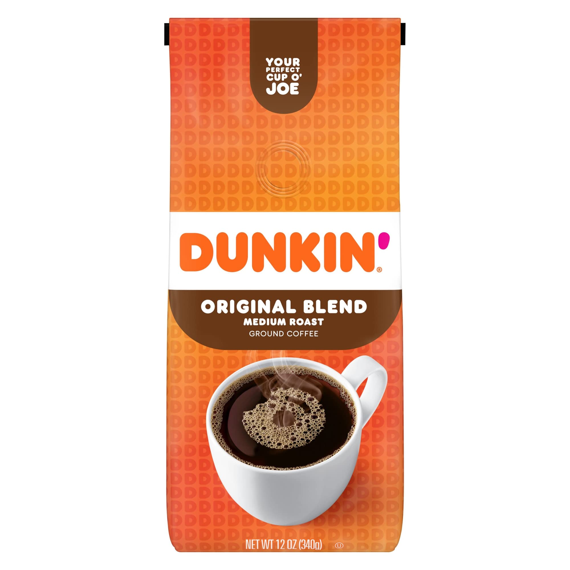 Dunkin' Original Blend Medium Roast Ground Coffee, 12 Ounces