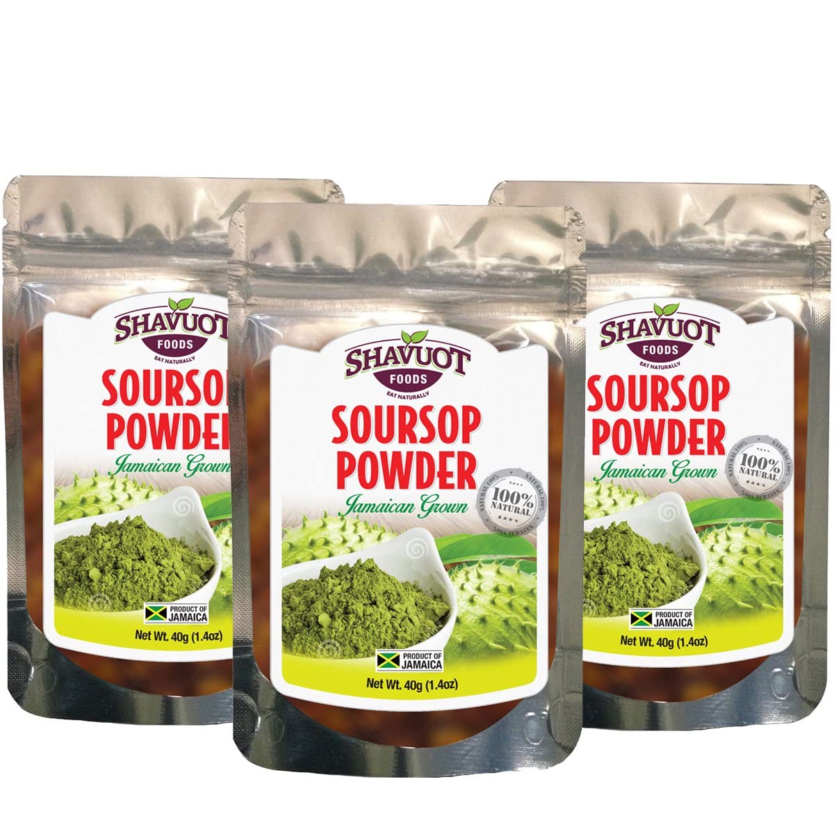 Shavuot Jamaican Soursop Powder 1.4 Ounce (Pack of 3)
