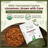 Organic Way Premium True Ceylon Cinnamon Cut & Sifted (Cinnamomum verum) - Adds Flavour | Organic & Kosher Certified | Raw, Non GMO & Gluten Free |
