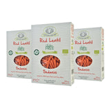 Rustichella d'Abruzzo Organic Red Lentil Sedanini, Gluten-Free Pasta Made with 100% Flour, Rich in Protein, Perfect for Bold Sauces & Creative Dishes