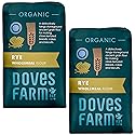 Doves Farm Organic Stoneground Wholemeal Rye Flour 2.2 lb (Pack of 2) - High Fiber Ancient Whole Grain Dark Rye Flour for British Baking Breads, Cakes