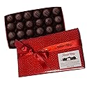Fannie May Dark Chocolate Vanilla Buttercreams, Signature Holiday Wrap Chocolate Candy Gift Box, 1 lb