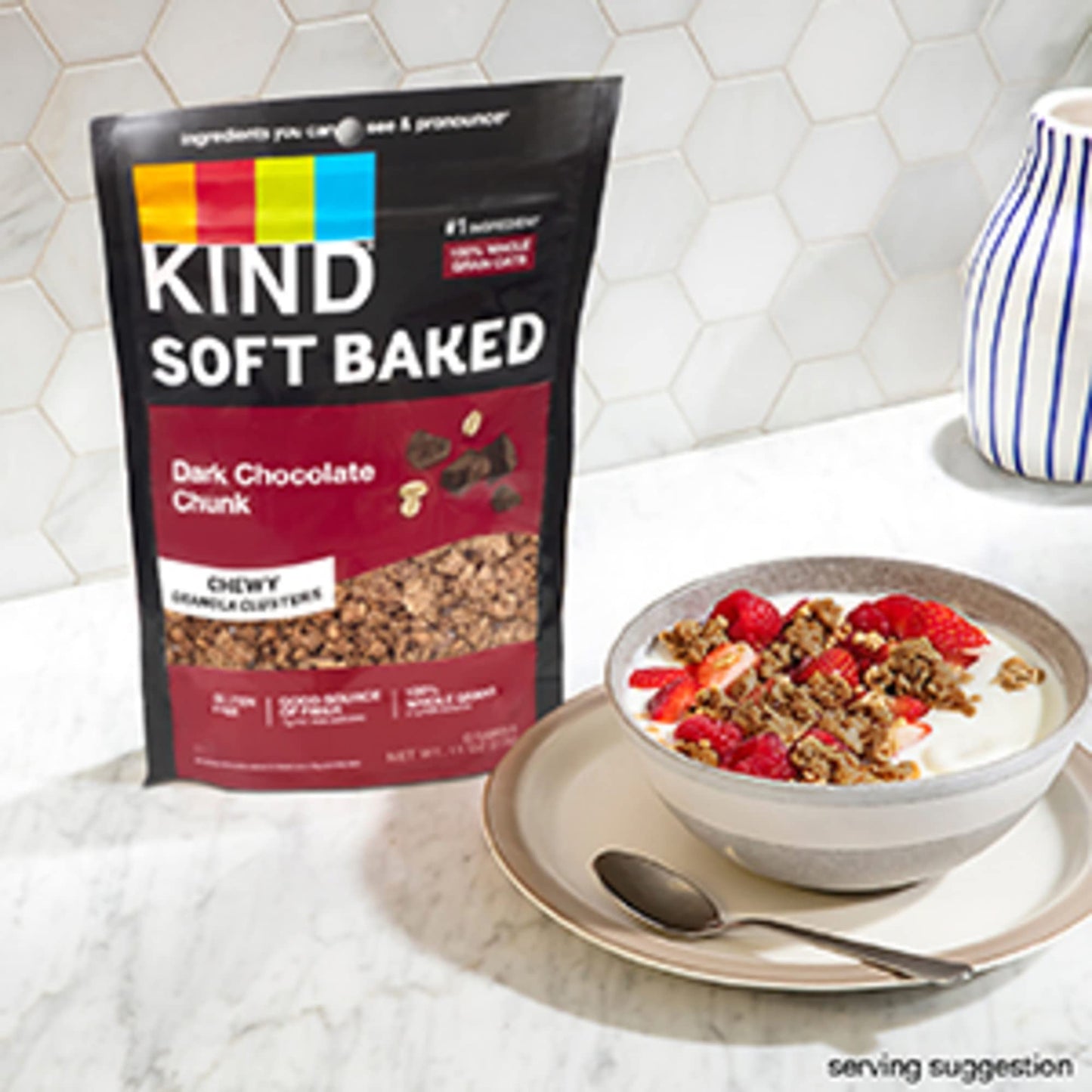Kind Soft Baked Granola, Dark Chocolate Chunk, Gluten Free, Healthy Snack Mix, 4g Protein, 11oz, 5 Count