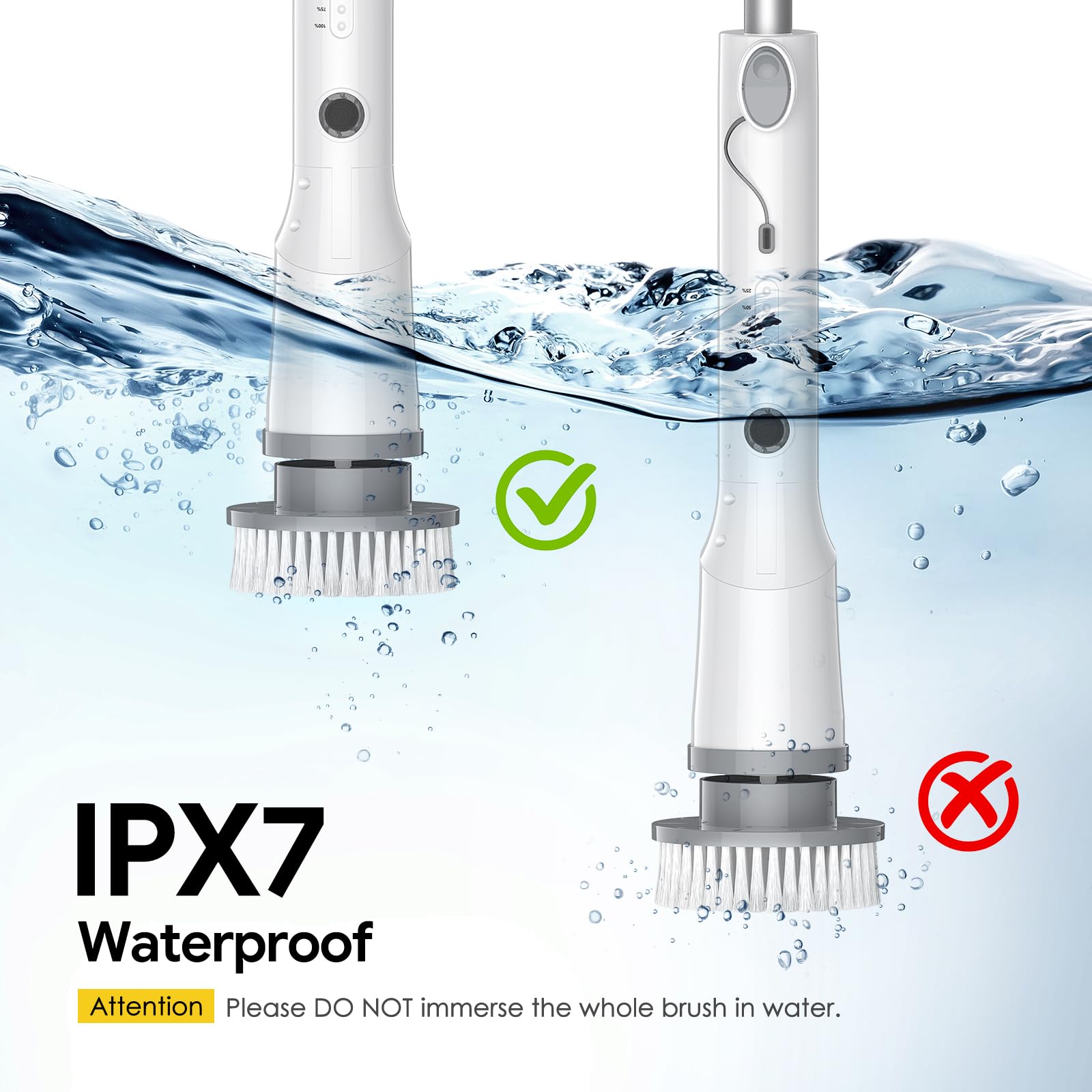 Sorpci Electric Spin Scrubber, 2026 New Cordless Cleaning Brush, Shower Cleaning Brush with 7 Replaceable Brush Heads, Power Scrubber 3 Adjustable