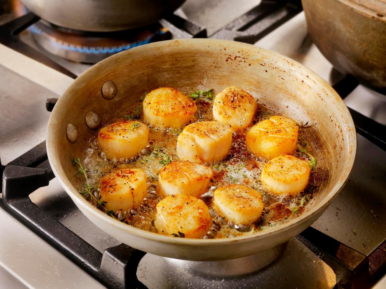 New York Steak & Seafood Jumbo Scallops - Frozen Sea Scallops - Wild Caught Fresh Dry Scallops without Water Added (2 lbs. Scallops)