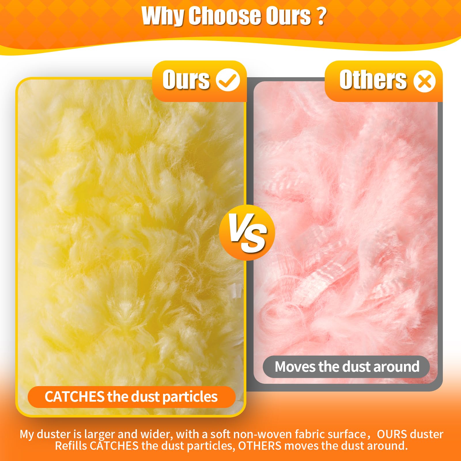 Swilsweep 30 Count 360° Heavy Duty Duster Refills, Compatible with Swiffer Duster, Larger Size Disposable Electrostatic Microfiber Dusters, 4X Thick