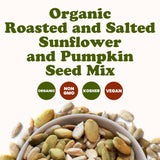 Food to Live Organic Dry Roasted Sunflower and Pumpkin Seed Mix with Himalayan Salt, 1 Pound - Oven Roasted, Lightly Salted, No Oil, Perfect