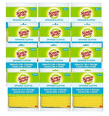 Scotch-Brite Sponge Cloth - 24-Pack (12 Packs of 2 Each), Reusable and Washable, Highly Absorbent, Multi-Purpose Cleaning Cloths