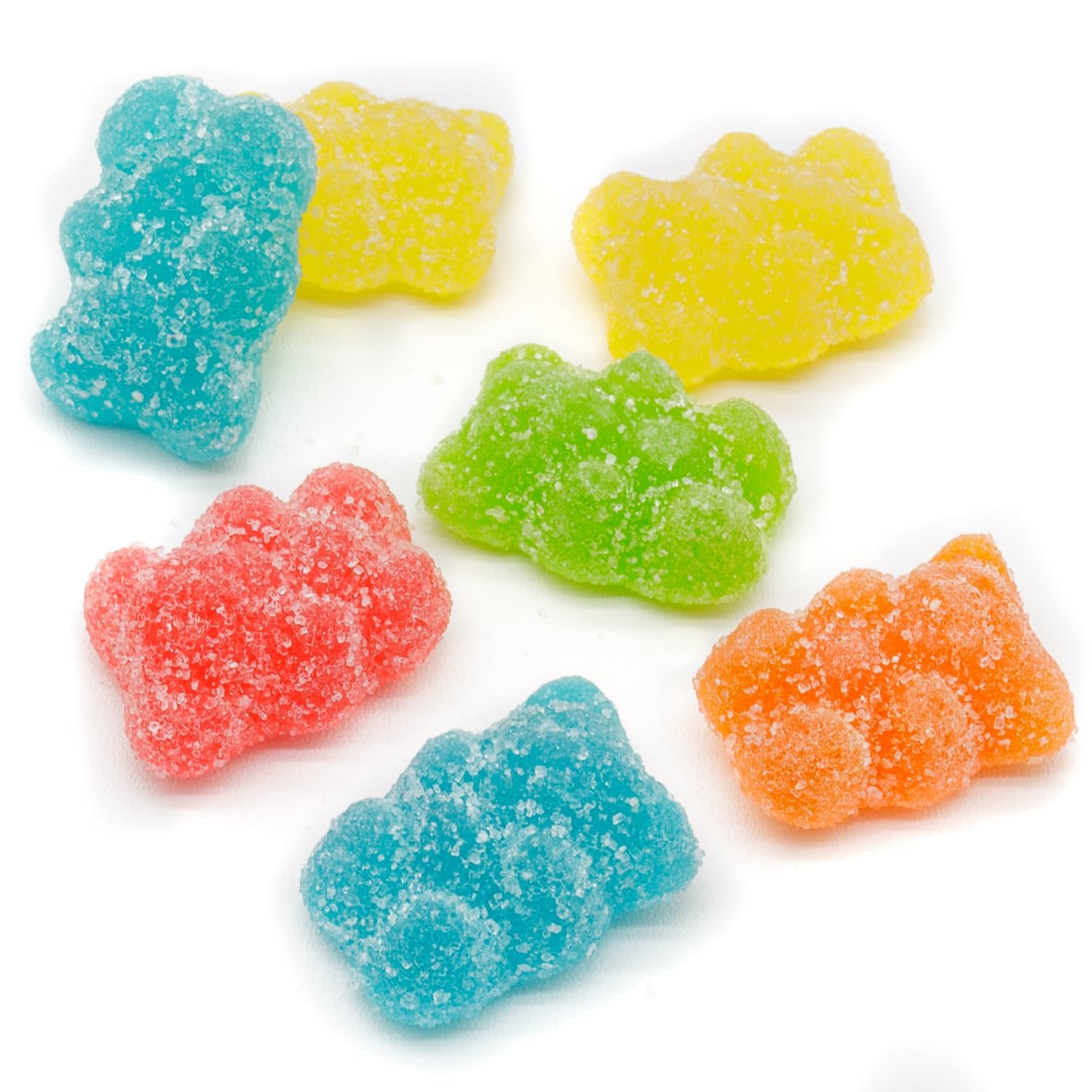 Guatemalan Gummy Bears 2 lb - Assorted Flavors (Orange, Peach, Cherry, Grape, Cranberry, Apple), Gelatin Based Gummies, Bulk Jelly Fruit Candy in