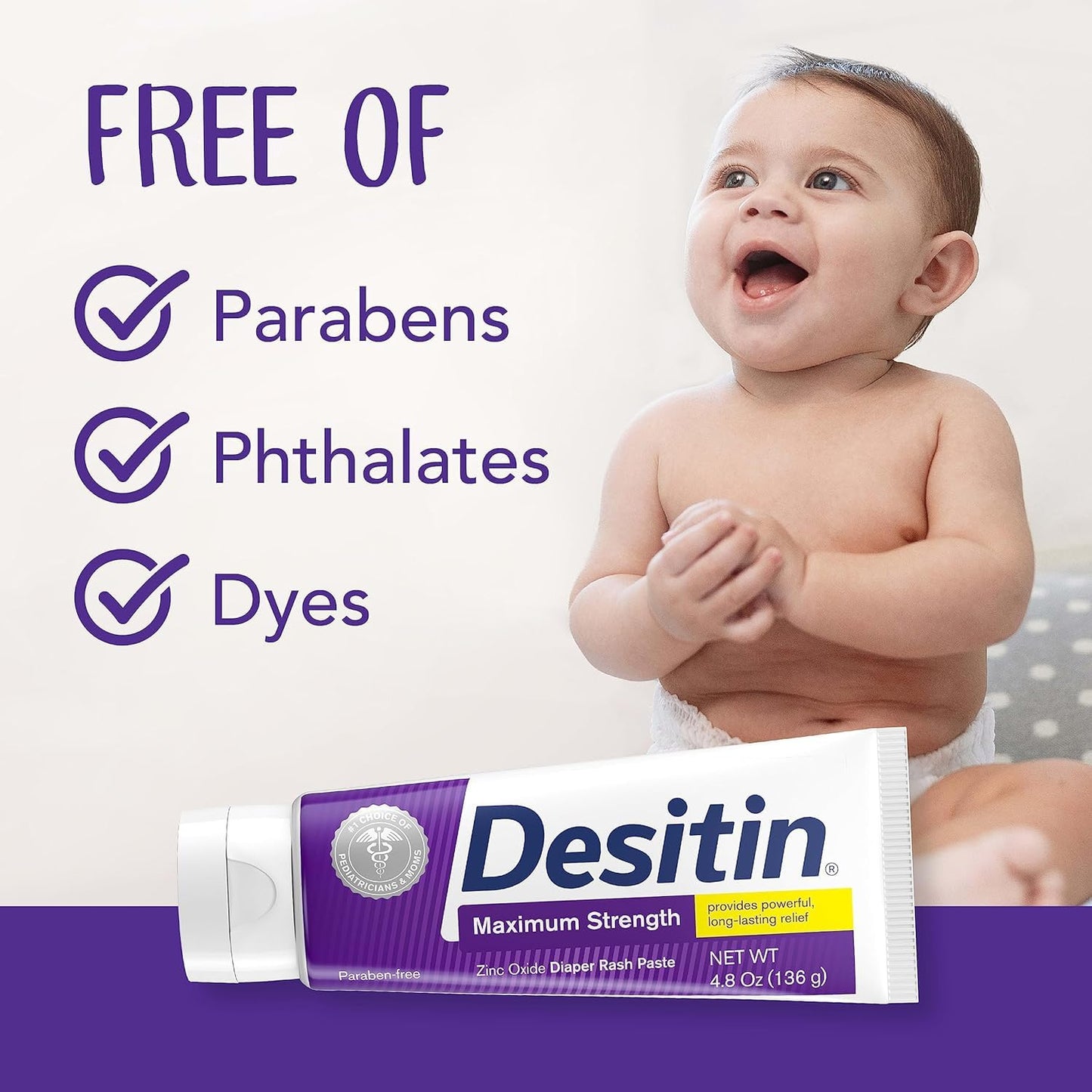DESITIN Maximum Strength Original Paste 2 oz (Pack of 8)
