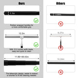 Toncoke 2 in 1 Window Squeegee, Shower Squeegee Window Cleaning Kit with Extension Pole Long Handle Squeegee for Shower Glass Floor Bathroom Home