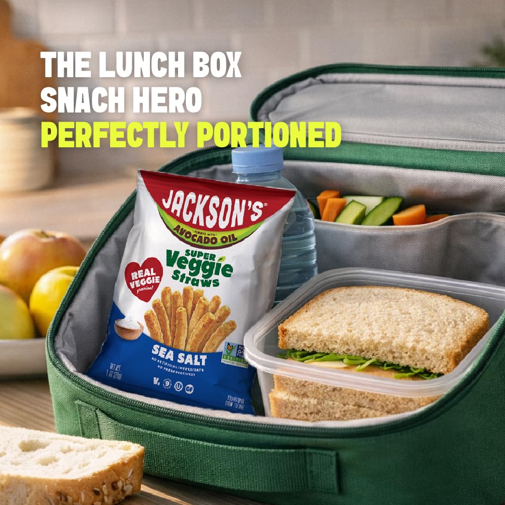 Jackson’s Mixed Snack Variety (1 oz & 1.5oz Pack of 10) - Made with Avocado Oil, Veggie Straws, Sweet Potato Chips & Kettle Chips, Snack Variety Pack