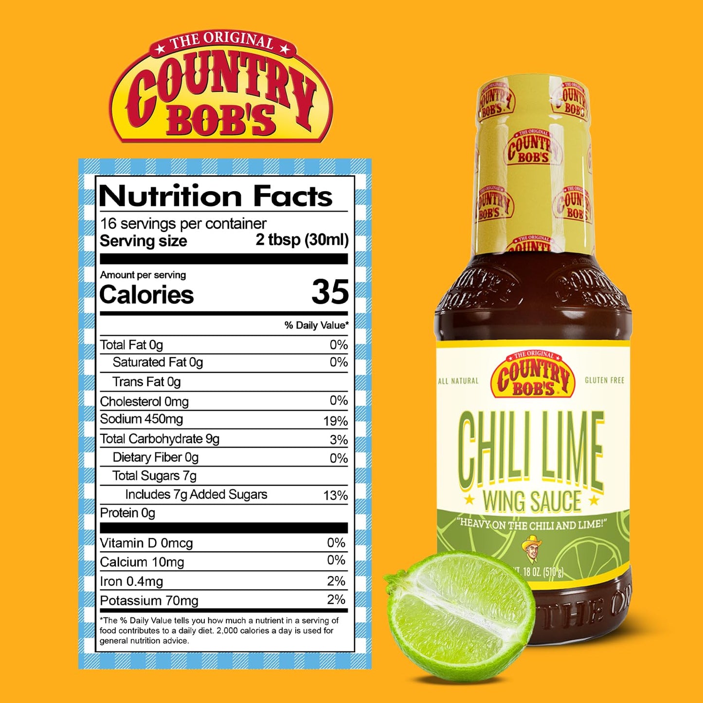 Country Bob's - Chili Lime Wing Sauce - 18 oz (Pack of 1)