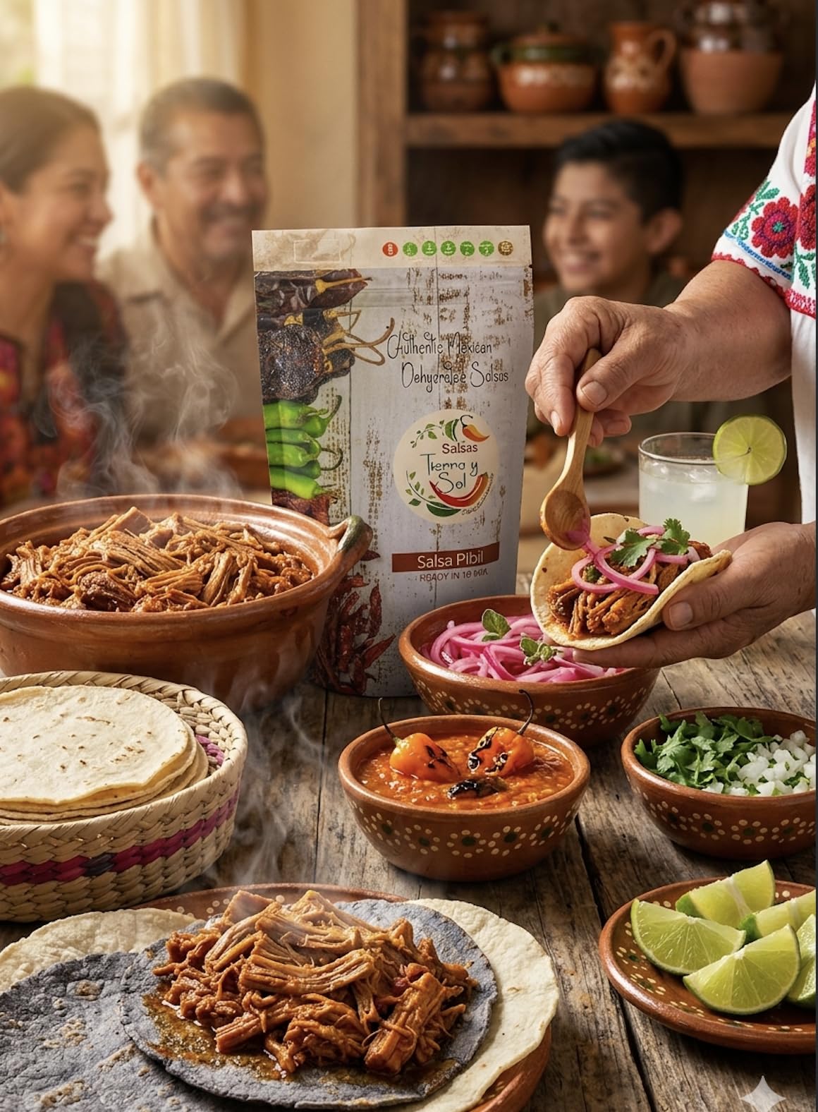 Tierra y Sol Cochinita Pibil Sauce - Authentic Yucatan Mexican Cooking Sauce | Achiote Citrus Chile Blend | Natural Ingredients | Serves 8