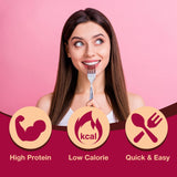 ProtiDIET High Protein Spaghettini Bolognese with Soy Chunks Sauce Mix, Low Fat, Low Sugar, Quick and Easy-to-Prepare Microwavable Protein Pasta
