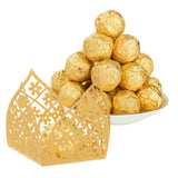 iplusmile 50Pcs Decorative Chocolate Wrappers Truffle Cups for Weddings and Parties Hollow Liners for Baking Table Centerpieces
