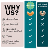 Karma Nuts Flavored Cashews Variety Pack (1.5 oz, Pack of 6) - Whole Roasted Cashews, Healthy Snacks for Adults - Gluten Free Vegan Snacks, Vegan, Non