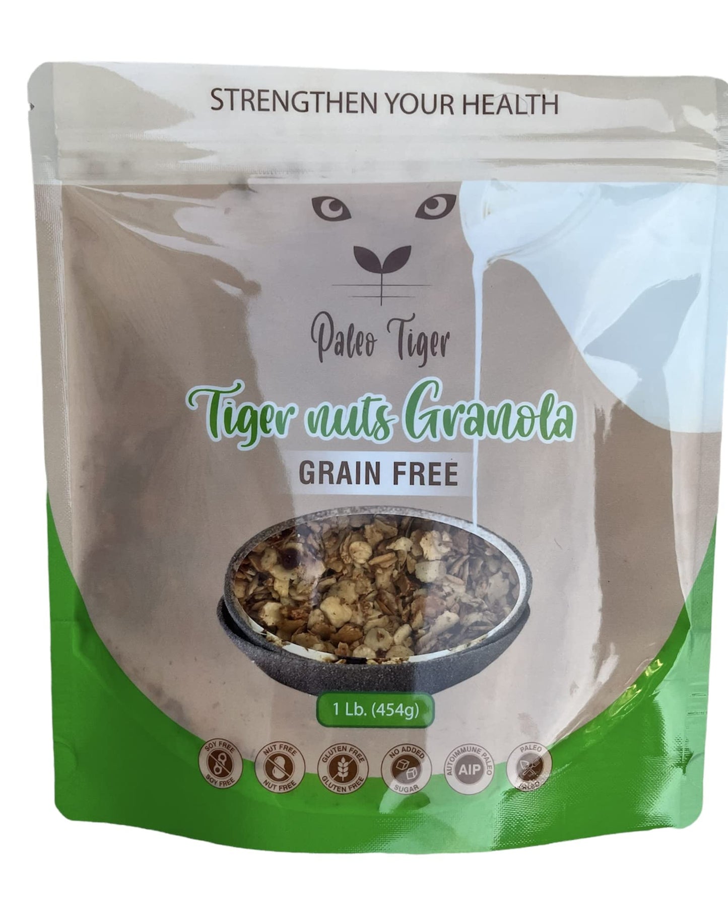 PALEO TIGER | Tiger Nuts Granola | AIP and Paleo Compliant | Nut Free High Prebiotic Ingredients | No Sugar Added | Whole 30 | Low Food Map | Low