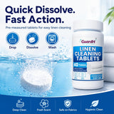GuardH Linen Cleaning Tablets - 40 Count | Fast Dissolving, Gentle on Fabric | Removes Tough Stains & Odors | Easy-to-Use Laundry Booster
