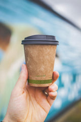 Vegware Compostable Disposable 8oz Coffee Cups, Case of 1000, Single Wall Kraft Hot Paper Cup, Lined, Sustainable Board With a Plant Based PLA Lining