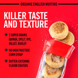 Dave's Killer Bread Killer Classic English Muffins, Organic English Muffins, 6 Count