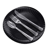 Party Essentials Extra Heavy Duty Full Size Plastic Cutlery, Disposable Utensils, Silverware, Party Supplies, Clear, Spoons, 24 Count