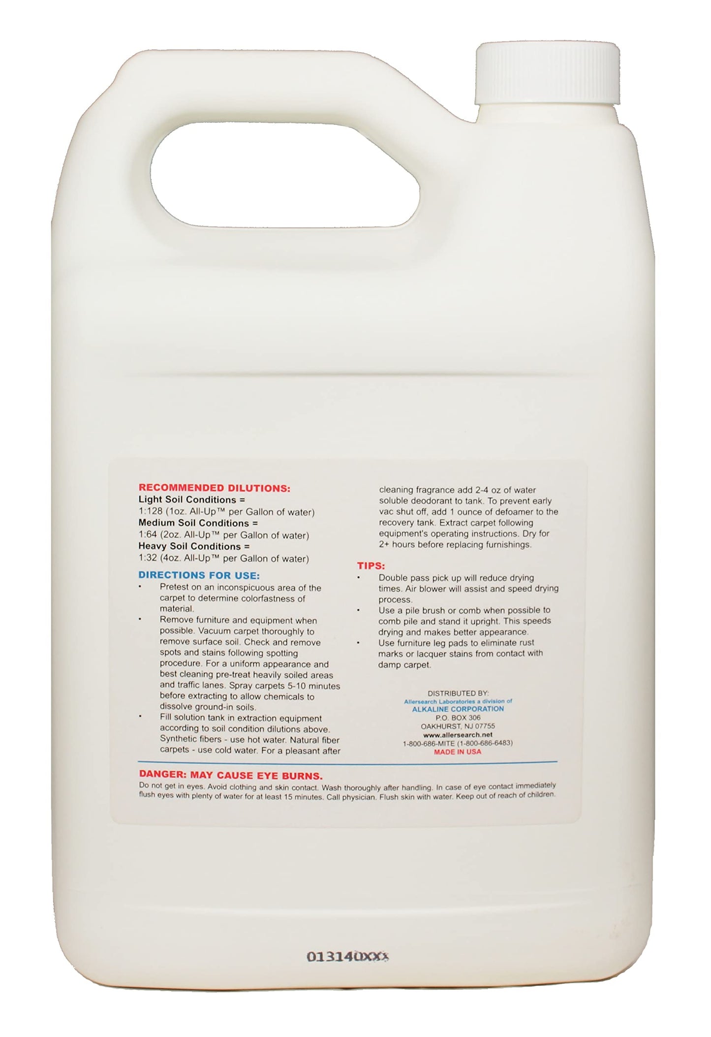 Allersearch All-Up Concentrated Anti-Allergen Carpet Spot Spray 1 Gallon (128 Oz)