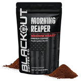 Blackout Coffee Morning Reaper Ground Coffee - Medium Roast, Bold & Strong Flavor - Freshly Roasted 12oz Bag.