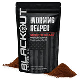 Blackout Coffee Morning Reaper Ground Coffee - Medium Roast, Bold & Strong Flavor - Freshly Roasted 12oz Bag.