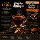 Authentic Shilajit Chai Tea - 20 Tea Bags - Black Tea with Herbal Chai Spices & Shilajit - Smooth & Aromatic - Blended & Packed in USA - InnovDuty