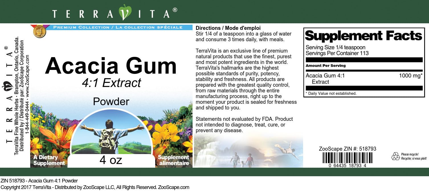 Acacia Gum 4:1 Powder (4 oz, ZIN: 518793) - 3 Pack