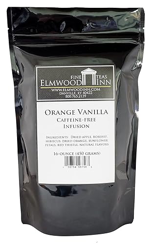 Elmwood Inn Fine Teas, Orange Vanilla Caffeine-free Fruit Infusion, 16-Ounce Pouch