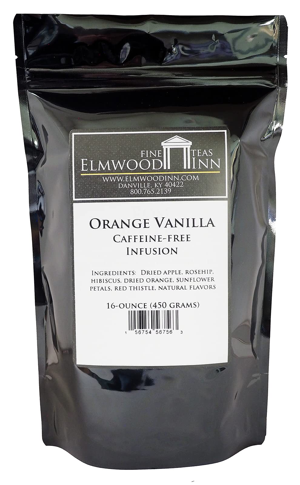 Elmwood Inn Fine Teas, Orange Vanilla Caffeine-free Fruit Infusion, 16-Ounce Pouch