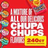 Chupa Chups Mini Lollipop Assortment, Five Flavors, Easter Candy Bulk, Easter Basket Essentials Stuffers for Kids and Adults, Individually Wrapped