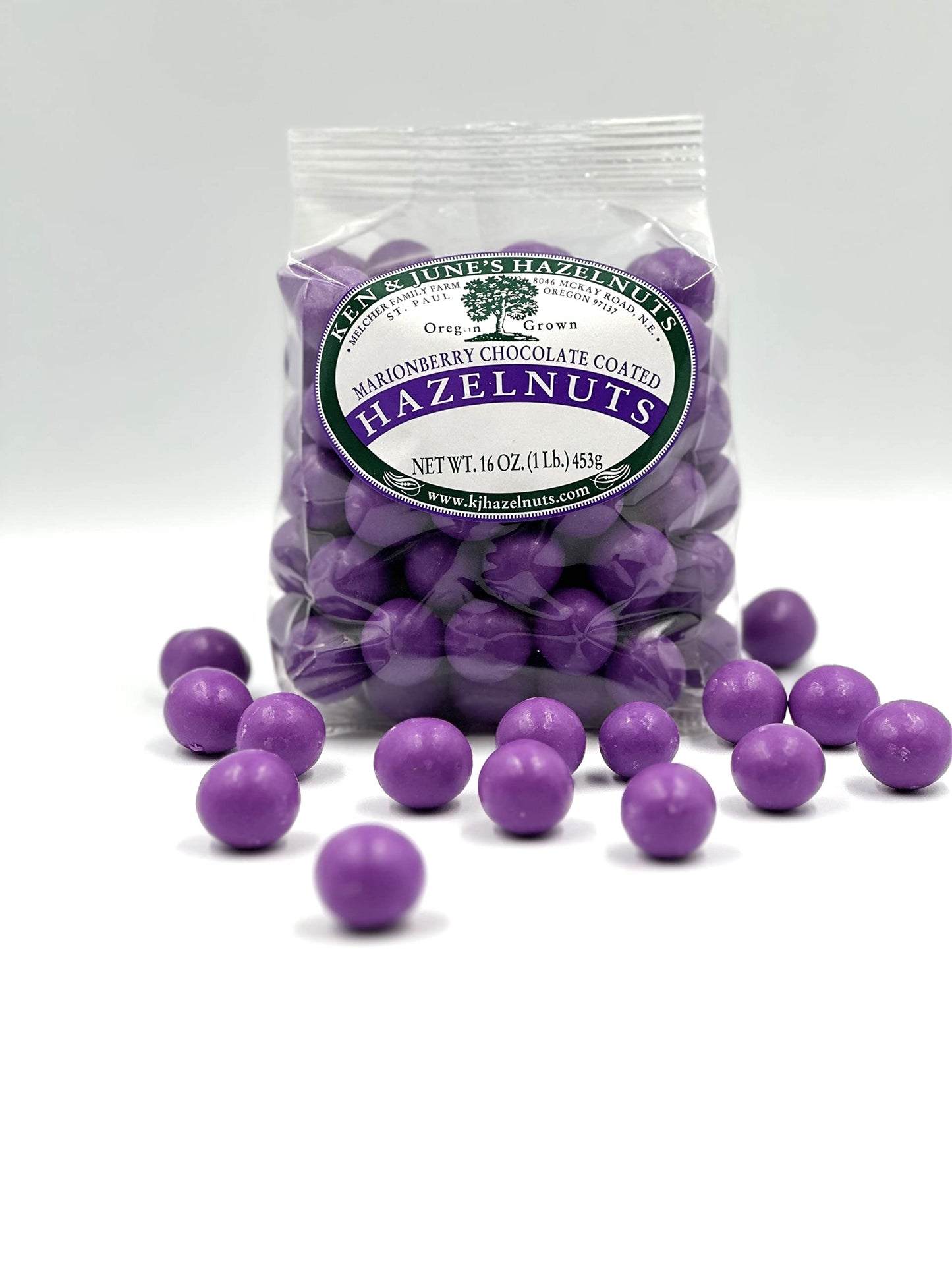 Marionberry Candy Coated Hazelnuts - 16 Oz Bag