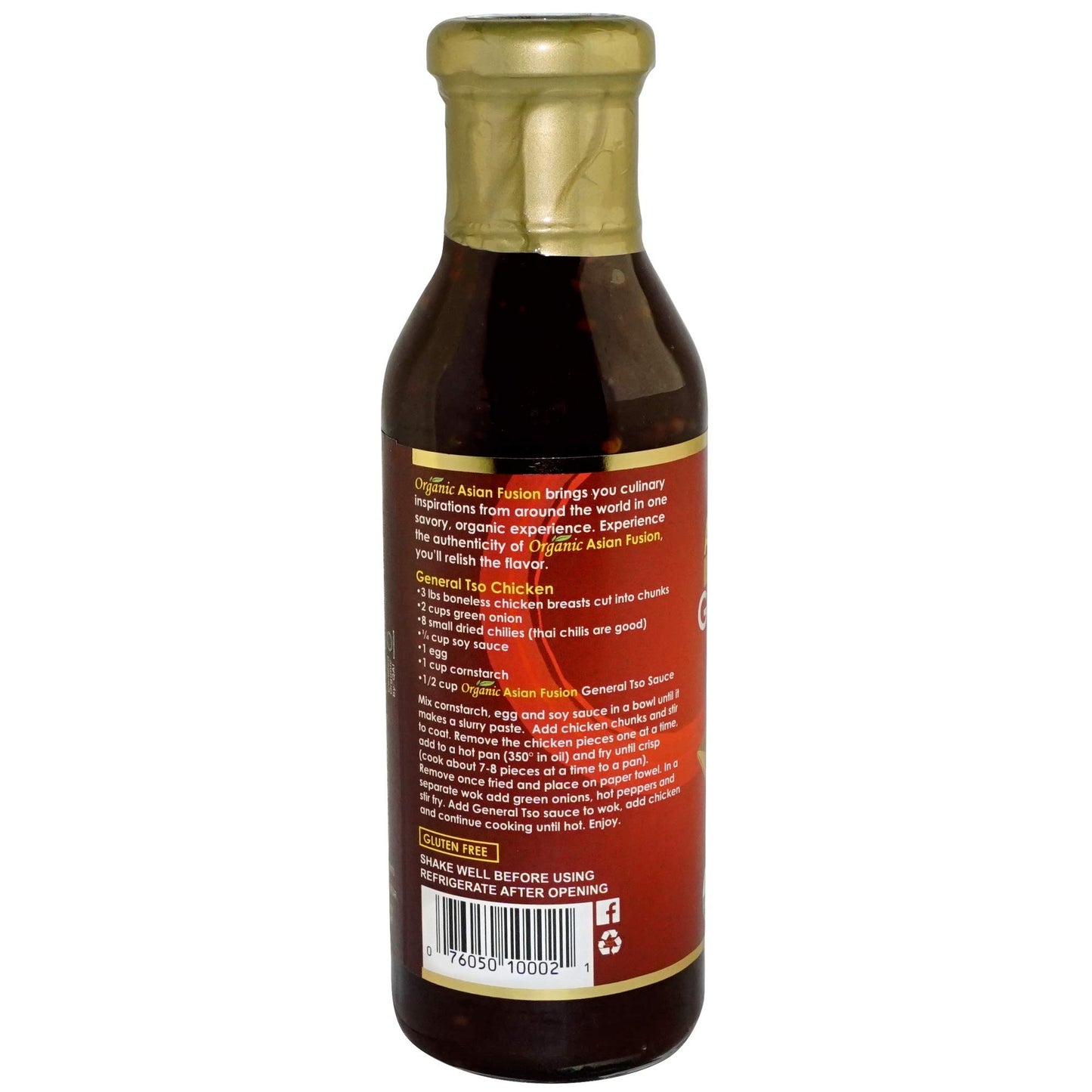 Asian Fusion General Tso Sauce, 15 Ounce - Non-GMO, Organic Certified, Kosher & Gluten Free