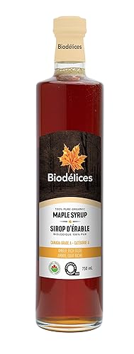 Biodélices Maple Syrup - Glass Bottle - 750ml - Pure Premium Maple Syrup from Quebec, Canada