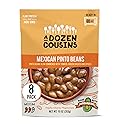 A Dozen Cousins Seasoned Pinto Beans, Vegan and Non-GMO Meals Ready to Eat Made with Avocado Oil (Mexican Pinto Beans, 8-Pack)