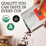 Dancing Moon Dark Roast, Mexican Chiapas Organic Whole Bean Coffee (1-pack)
