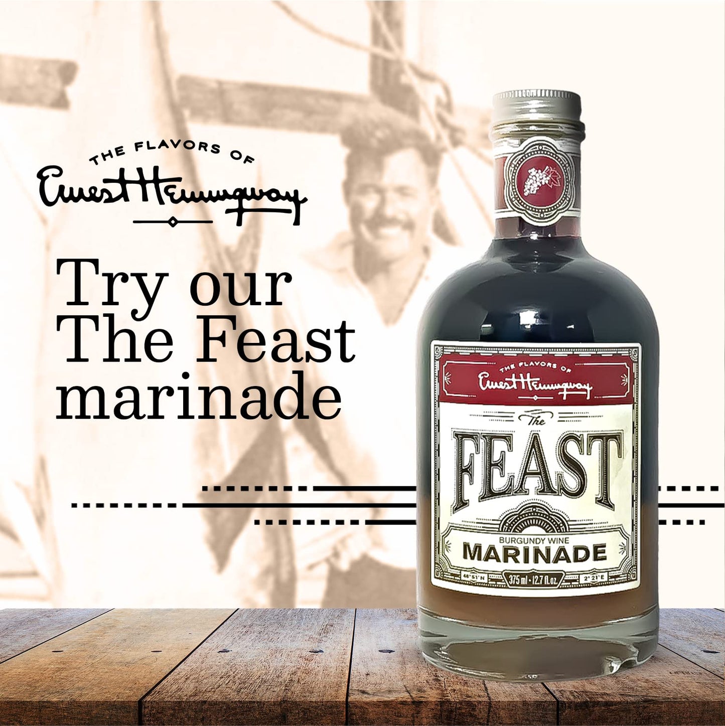 The Flavors of Ernest Hemingway The Rum Runner Marinade | Small Batch Made With Natural Ingredients | No HFCS 12.7 Ounces (Pack of 1)