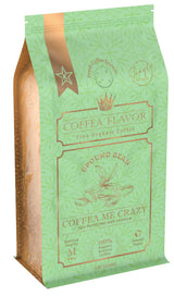 Coffea Me Crazy (Pistachio Vanilla) Flavored Ground Coffee, Organic Medium Roast, Single Origin Dominican Arabica, Naturally Flavored, No Added Sugar