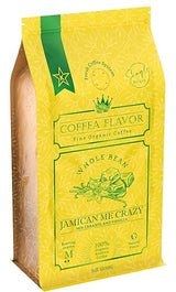 Jamaican Me Crazy Whole Bean Coffee - 100% Arabica, Single Origin, Medium Roast, Naturally Sweetened, Caramel and Vanilla Flavored - Perfect for Cold