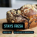 Haus of Babka Chocolate Babka Bread Cake, 24oz - Double Wrapped For Freshness