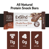 Extend Sugar Free Protein Bars, Perfect Diabetic Snacks, High Protein and Fiber, Hunger Control & Steady Energy, Low Carb, Keto Friendly (12 Count