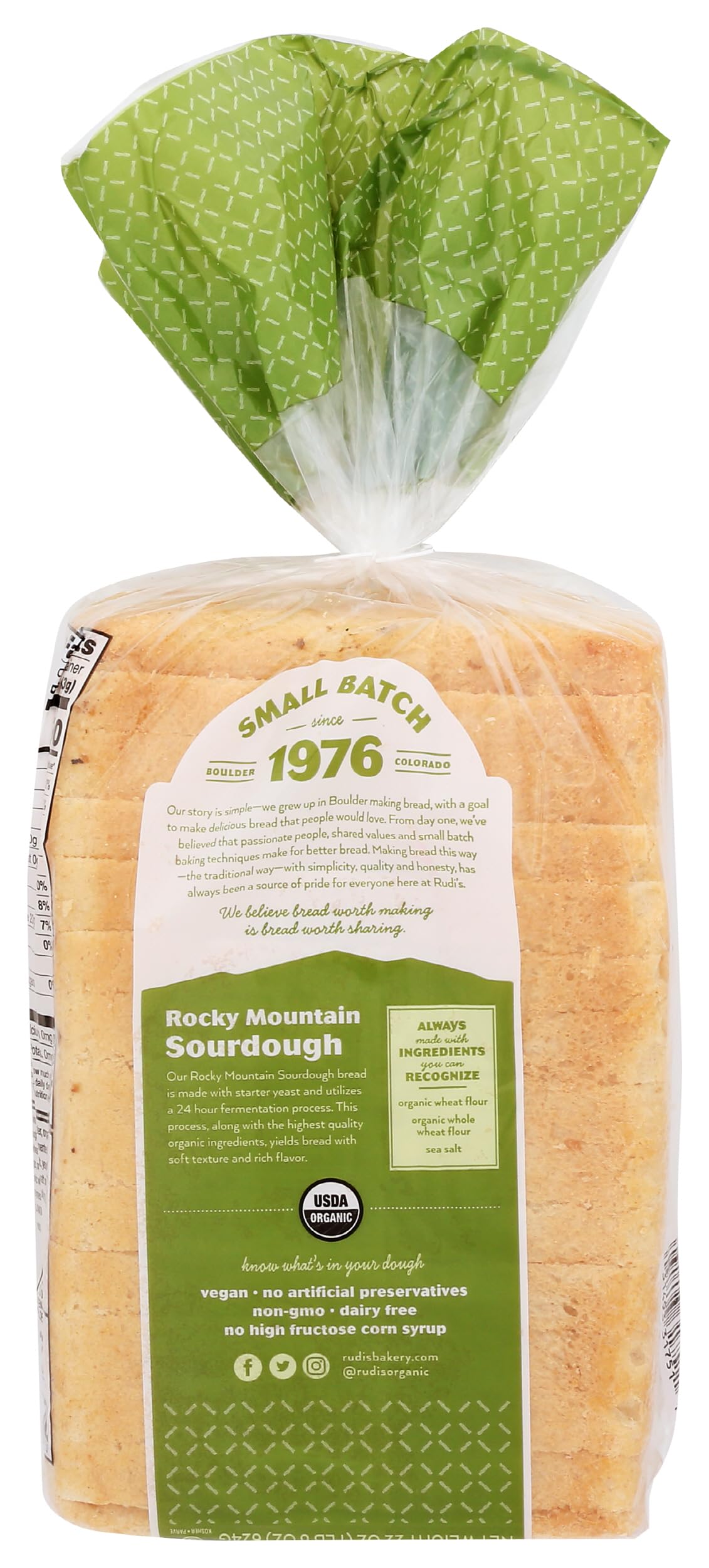 Rudis Bakery Organic Mountain Sourdough Bread, 22 OZ