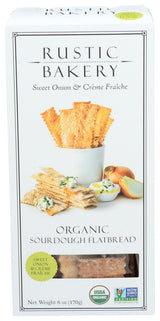 Rustic Bakery, Flatbread Onion Creme French, 6 Ounce